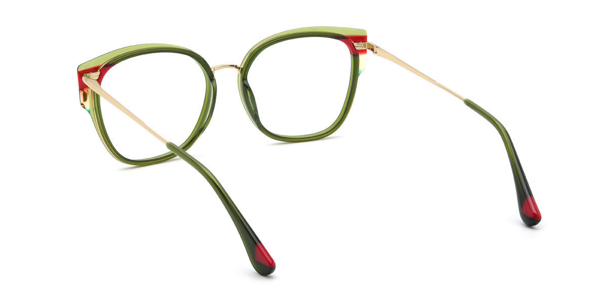 Green Mairead Glasses - Square Glasses