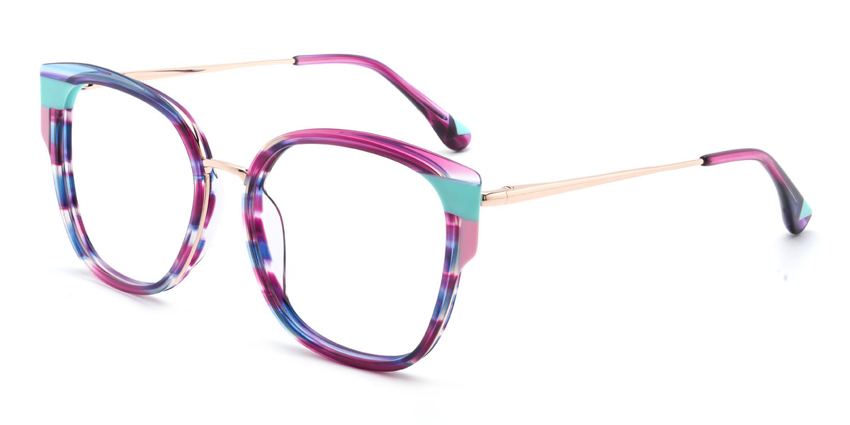 Lila Schildpatt Mairead Brille - Square Glasses