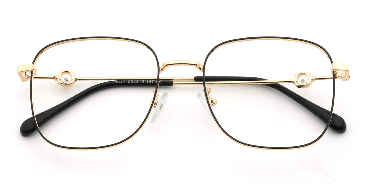 Gold Black Jacobus Glasses - Square Glasses