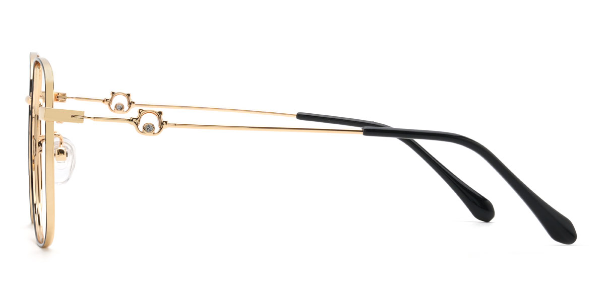 Gold Black Jacobus Glasses - Square Glasses