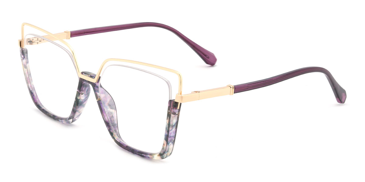 Purple Tortoiseshell Ameilia Glasses - Cat Eye Glasses