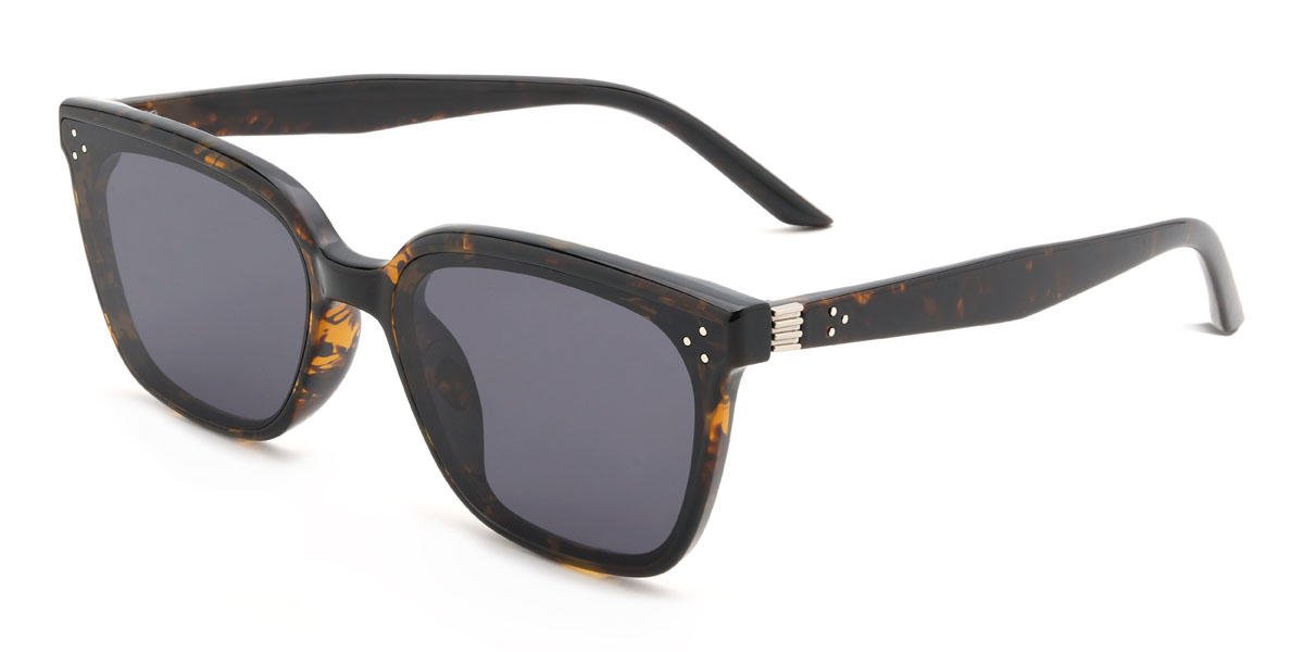 Tortoiseshell Grey Govind Glasses - Rectangle Sunglasses