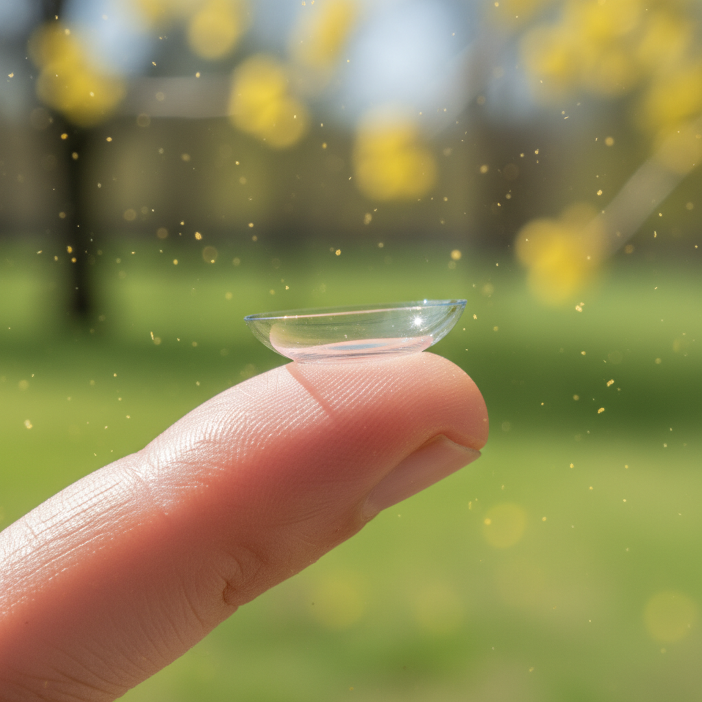How Pollen & Allergens Stick to Contact Lenses