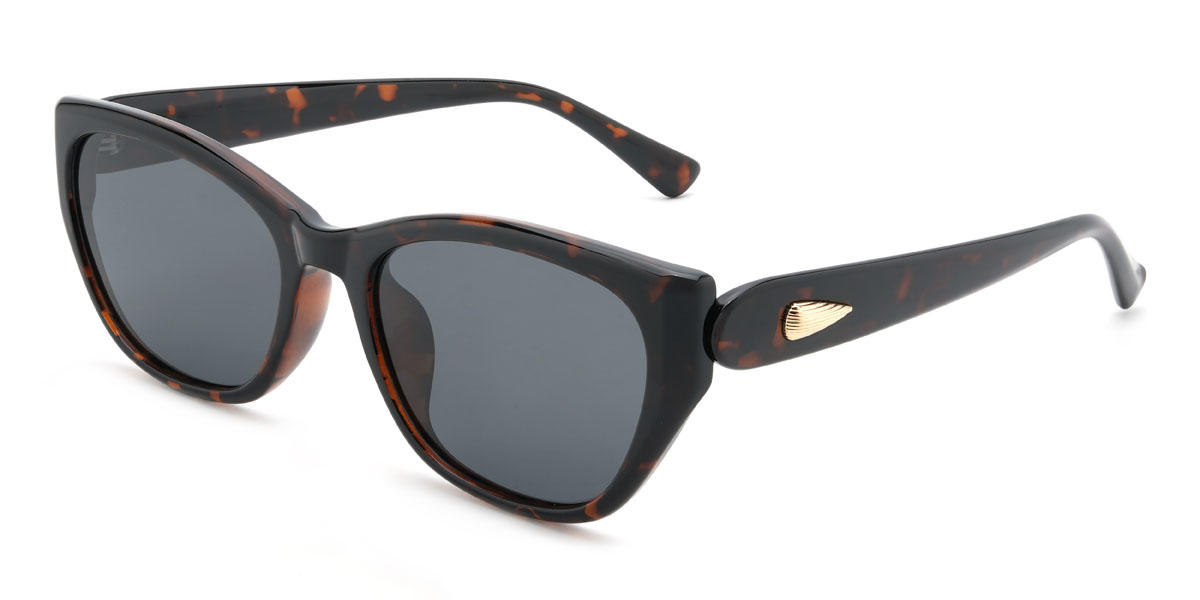 Tortoiseshell Grey Athanasius Glasses - Rectangle Sunglasses