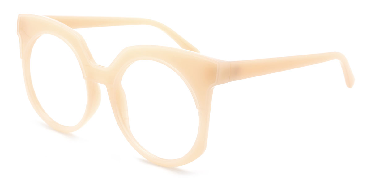 Cream White Lucrecia Glasses - Round Glasses