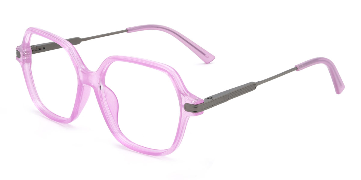Pink Sharifa Glasses - Rectangle Glasses