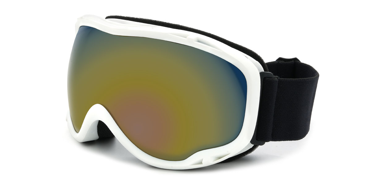 Weiß/Blau-Gelb Fauzia Brille - Ski Goggles