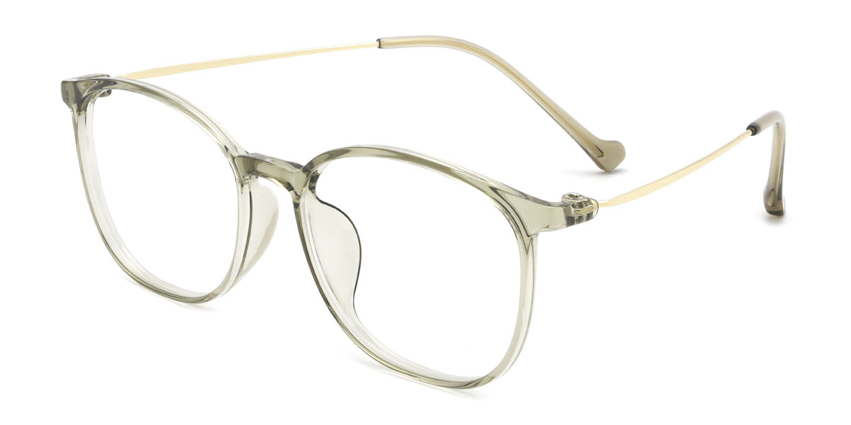 Clear Green Aurelle Glasses - Rectangle Glasses