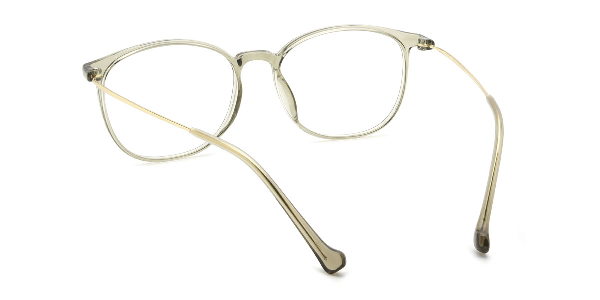 Clear Green Aurelle Glasses - Rectangle Glasses