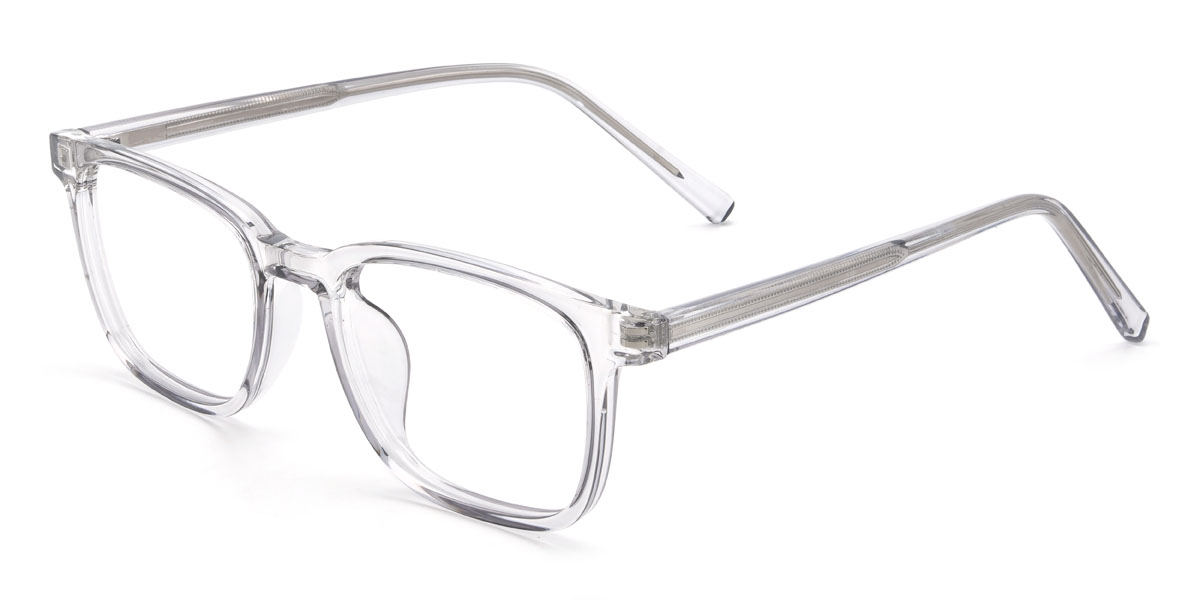 Clear Grey Patterson Glasses - Rectangle Glasses
