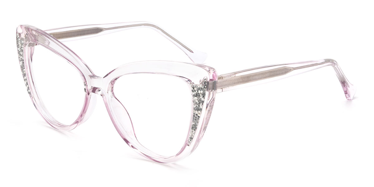 Light Pink Prerna Glasses - Cat Eye Glasses