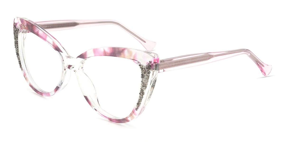 Pink Tortoiseshell Prerna Glasses - Cat Eye Glasses