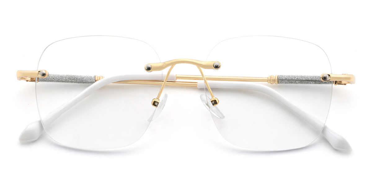 Gold Nafis Glasses - Square Glasses