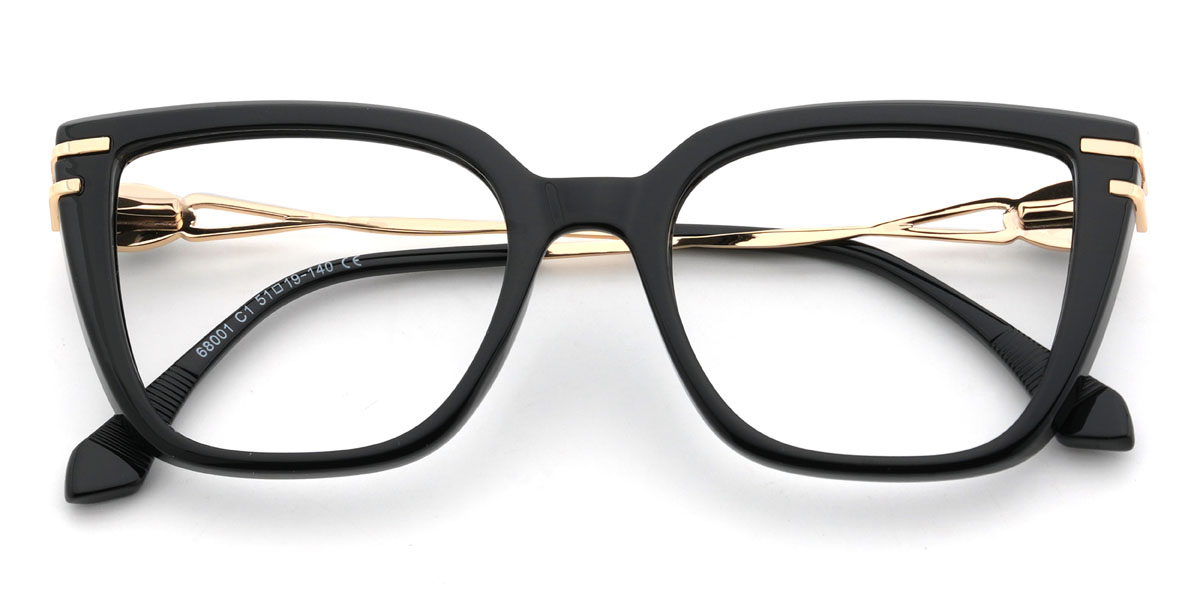 Black Mafalda Glasses - Rectangle Glasses
