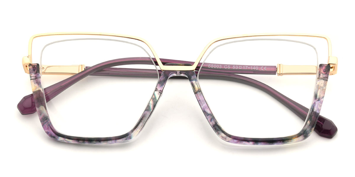 Purple Tortoiseshell Ameilia Glasses - Cat Eye Glasses