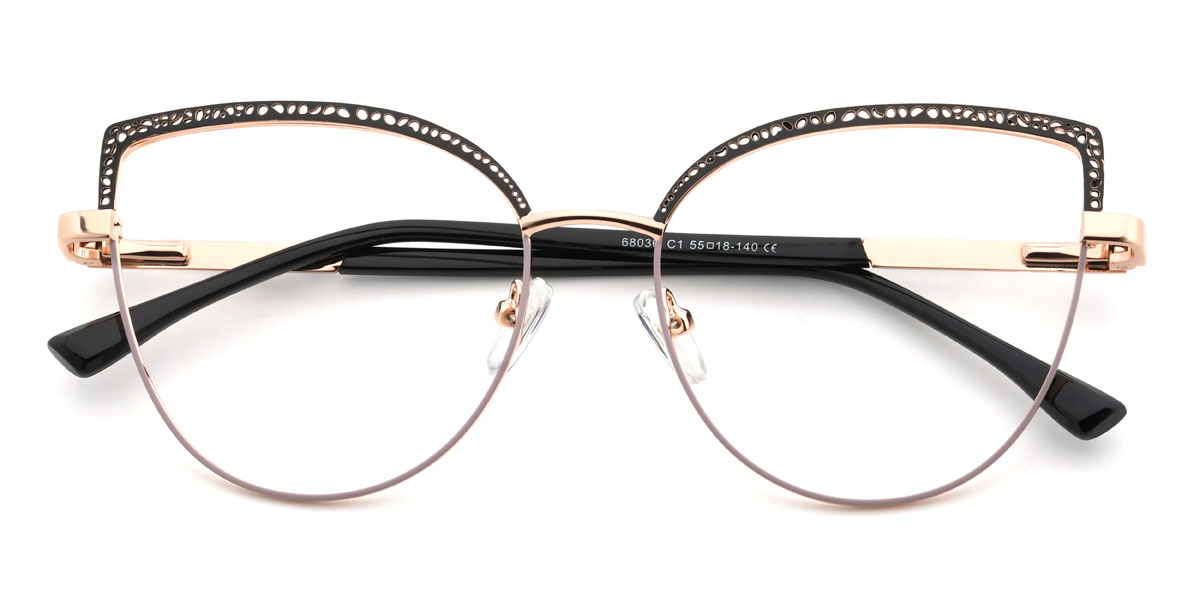 Black Ellouise Glasses - Cat Eye Glasses