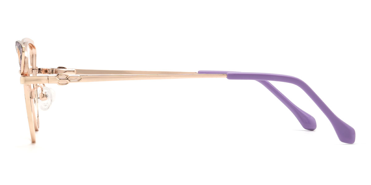 Gold Purple Tortoiseshell Jennica Glasses - Cat Eye Glasses