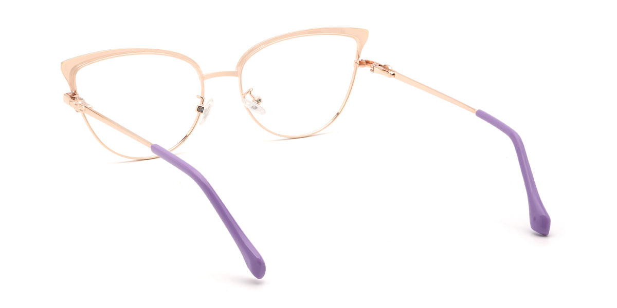 Gold Purple Tortoiseshell Jennica Glasses - Cat Eye Glasses
