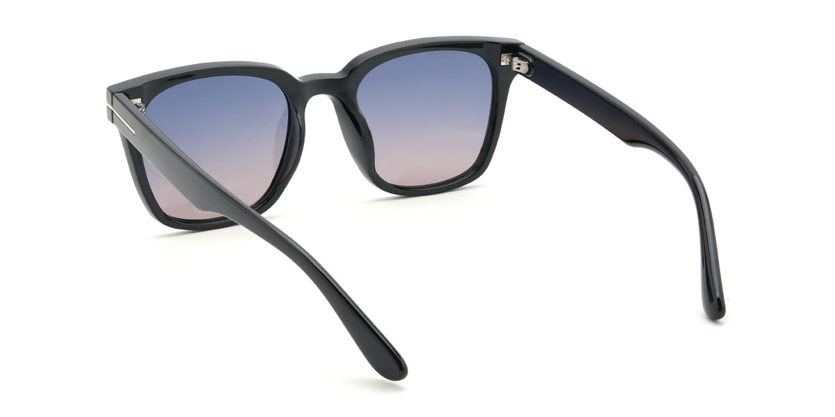 Black Blue Pink Stokely Glasses - Square Sunglasses