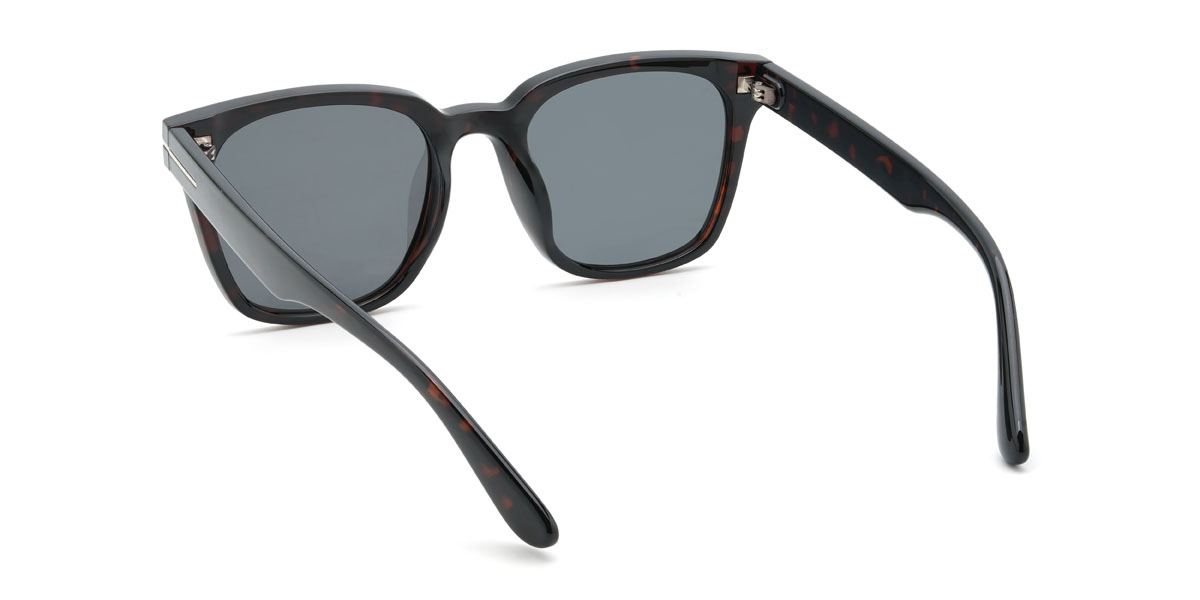 Écaille de tortue Gris Stokely Lunettes - Square Sunglasses