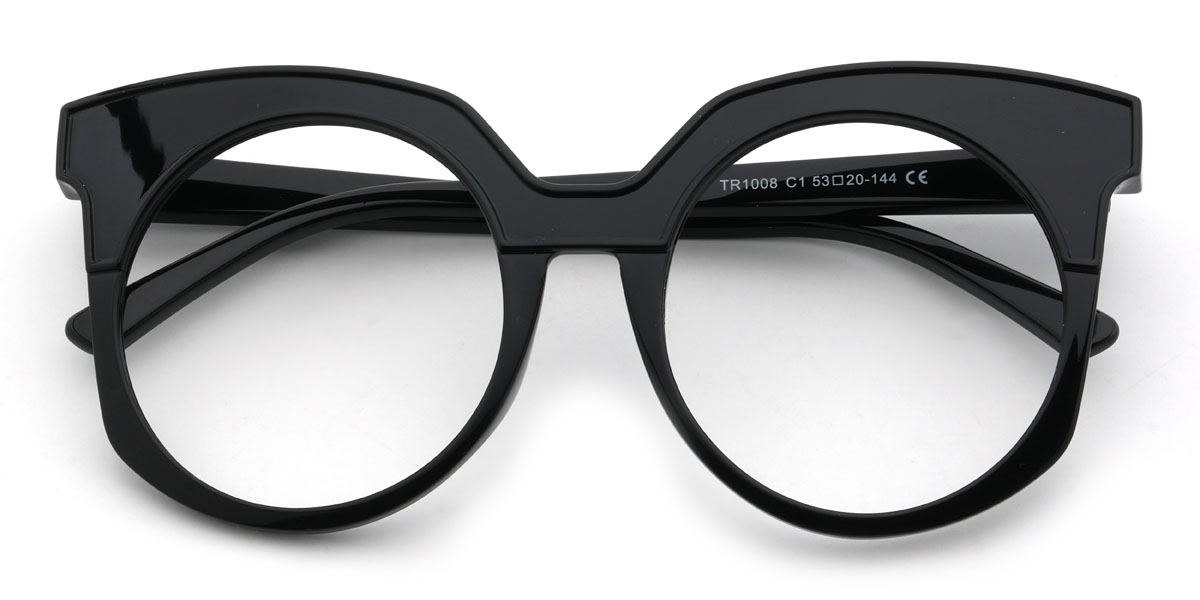 Black Lucrecia Glasses - Round Glasses