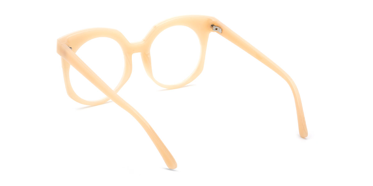 Cream White Lucrecia Glasses - Round Glasses