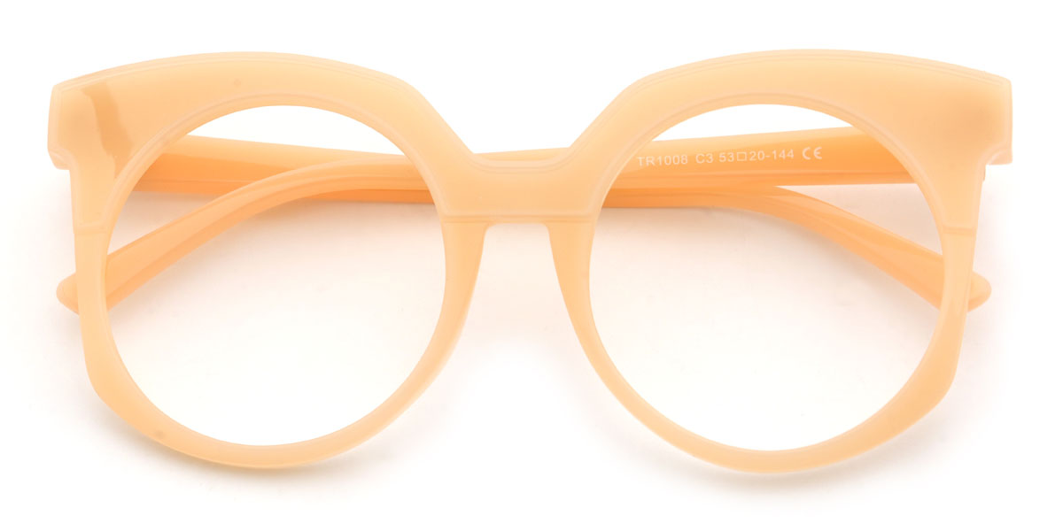 Cream White Lucrecia Glasses - Round Glasses