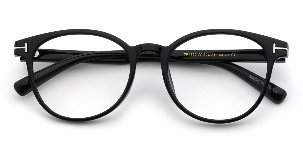 Black Norina Glasses - Oval Glasses
