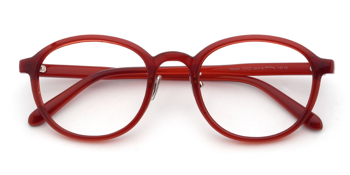 Red Rohini Glasses - Oval Glasses