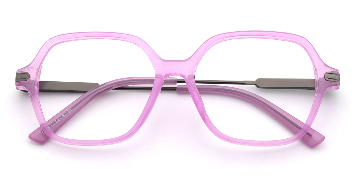 Pink Sharifa Glasses - Rectangle Glasses