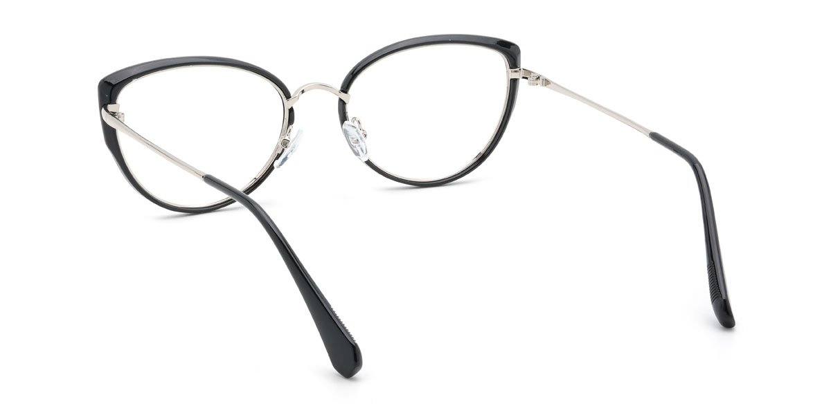 Black Silver Marilla Glasses - Cat Eye Glasses
