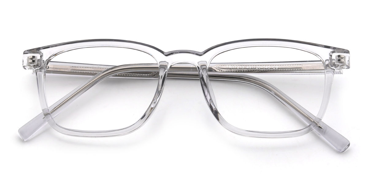Clear Grey Patterson Glasses - Rectangle Glasses