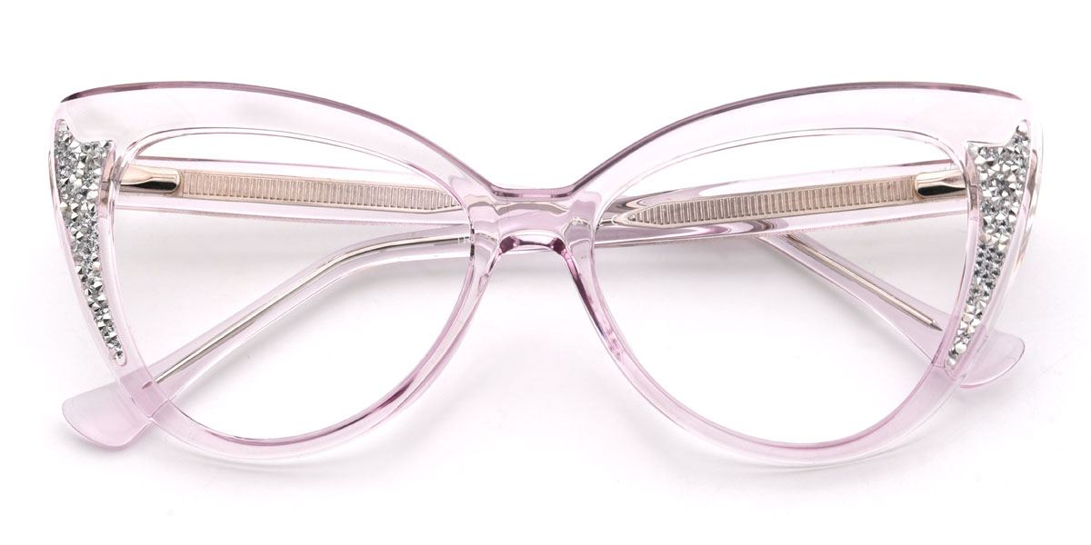 Light Pink Prerna Glasses - Cat Eye Glasses