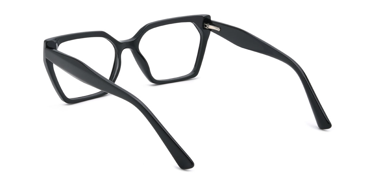Black Leandria Glasses - Rectangle Glasses