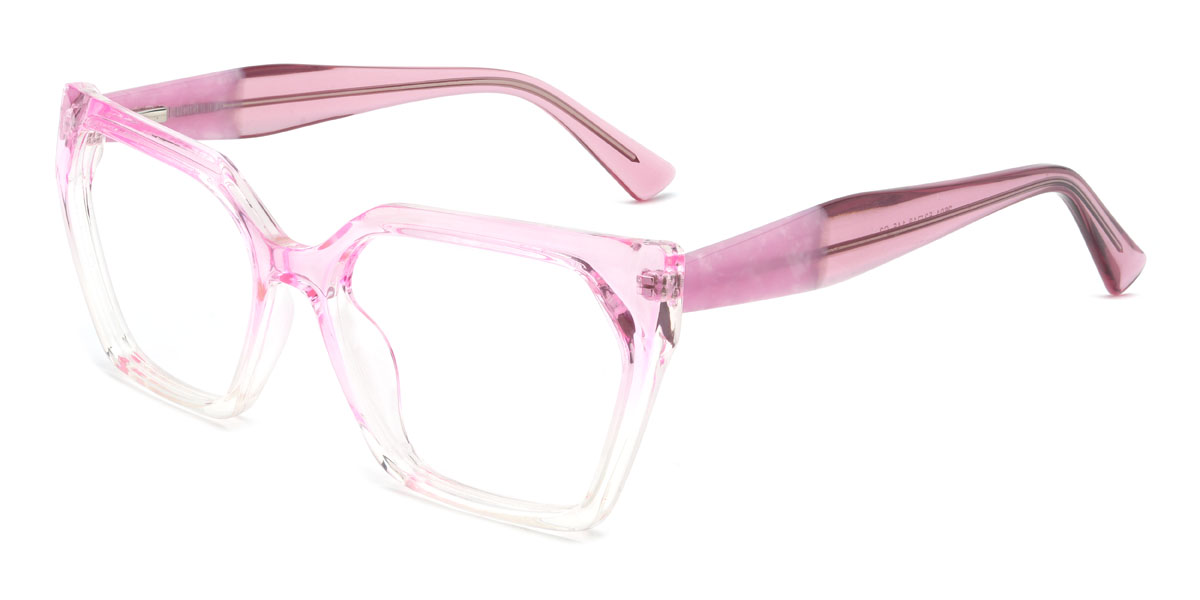 Gradient Pink Leandria Glasses - Rectangle Glasses
