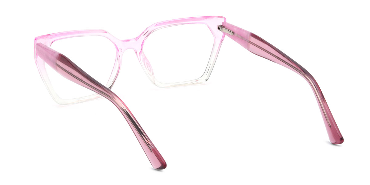 Gradient Pink Leandria Glasses - Rectangle Glasses