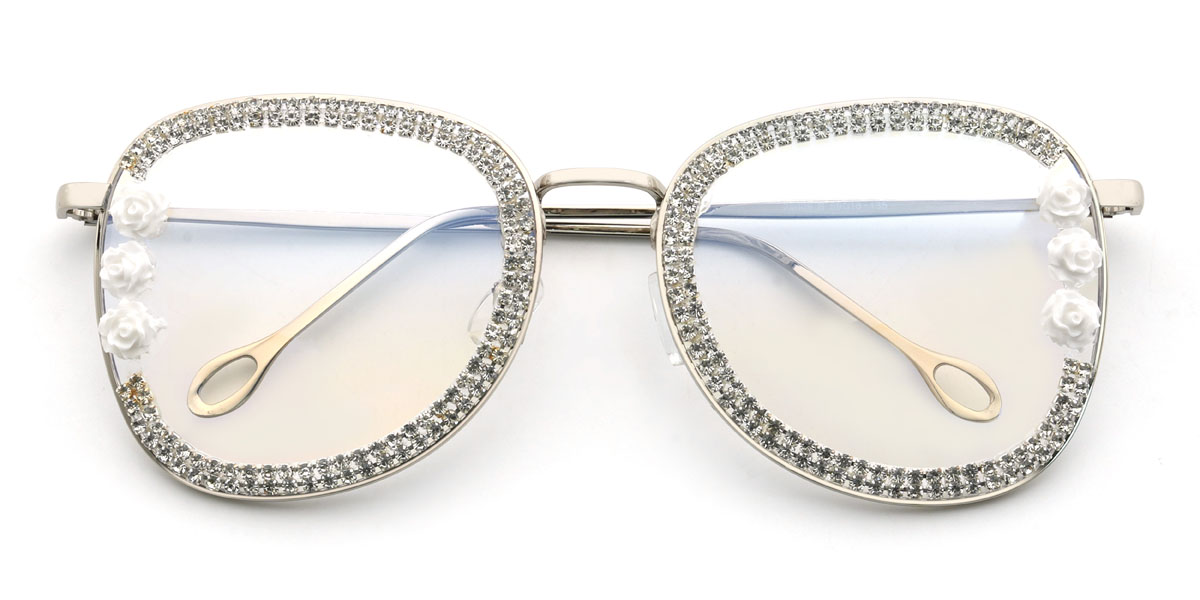 Silver Karisa Glasses - Oval Glasses