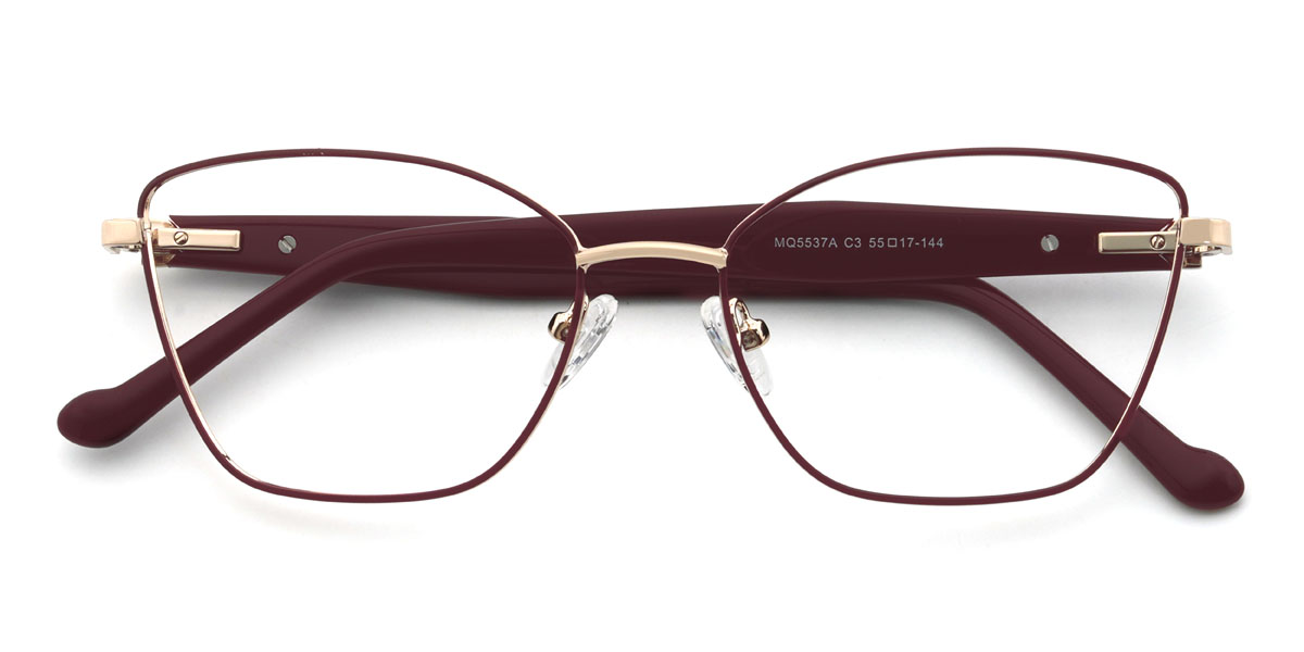 Wine Shamika Glasses - Cat Eye Glasses