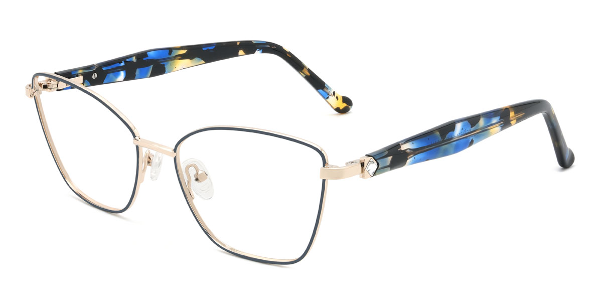 Blue Shamika Glasses - Cat Eye Glasses