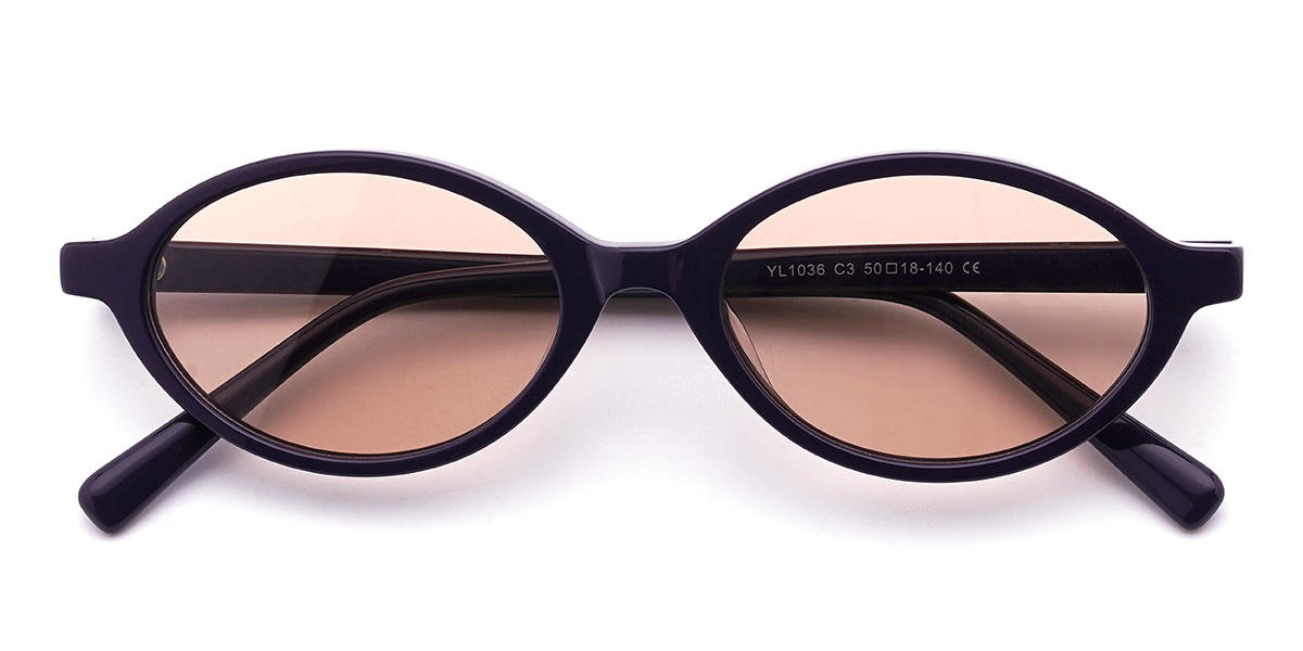 Purple Orange Tillie Glasses - Oval Sunglasses