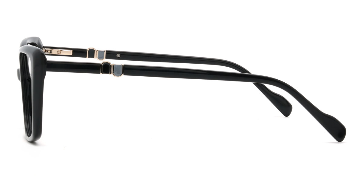 Black Vanisha Glasses - Rectangle Glasses