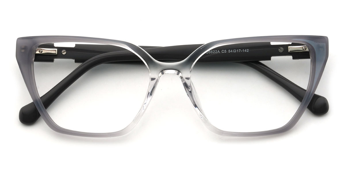 Gradient Grey Zuleika Glasses - Cat Eye Glasses