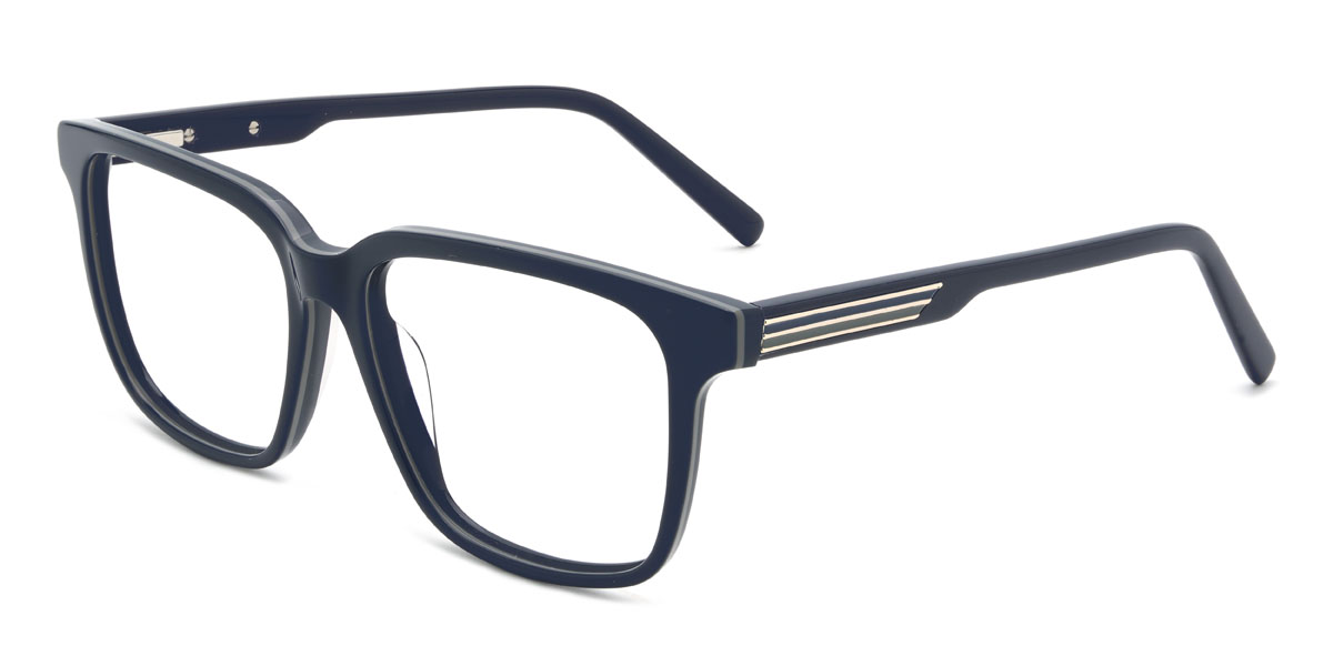Navy Raimi Glasses - Rectangle Glasses