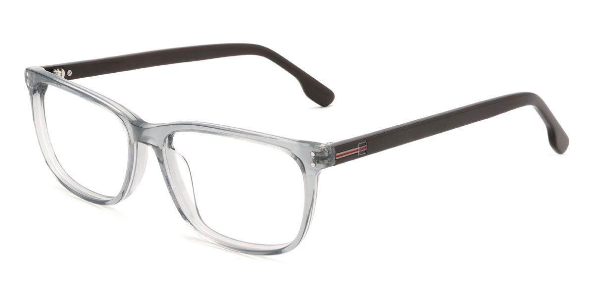 Clear Grey Wakely Glasses - Rectangle Glasses