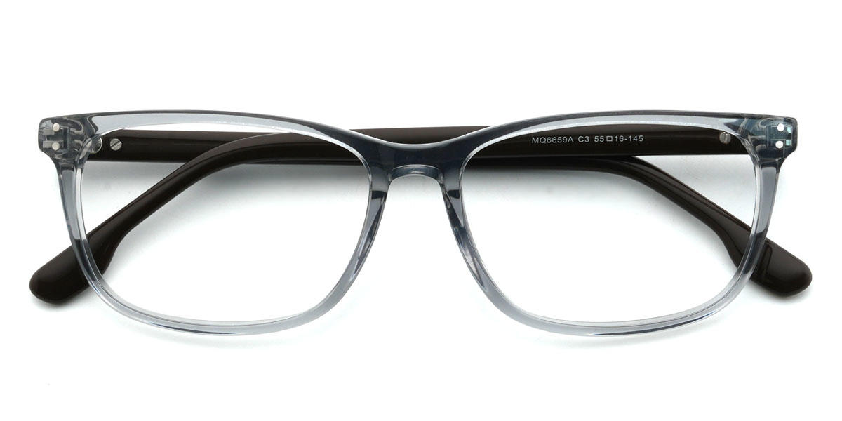 Clear Grey Wakely Glasses - Rectangle Glasses