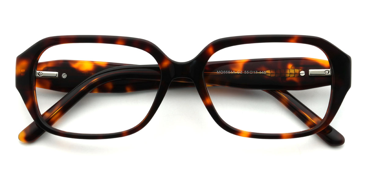 Tortoiseshell Yumiko Glasses - Rectangle Glasses