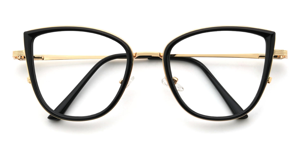 Black Vritika Glasses - Cat Eye Glasses