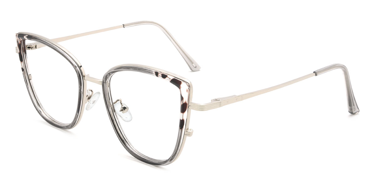 Grey Vritika Glasses - Cat Eye Glasses