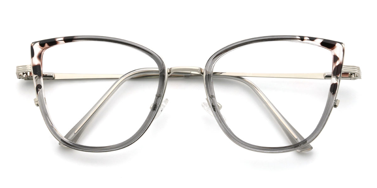 Grey Vritika Glasses - Cat Eye Glasses