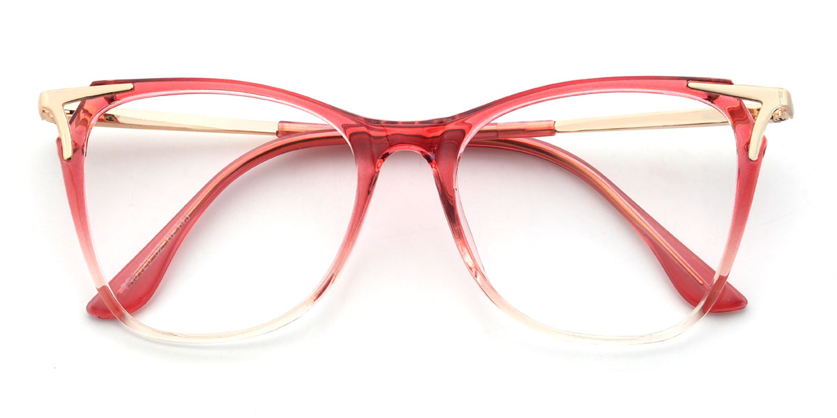 Rojo degradado Shiloh Gafas - Square Glasses